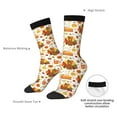 thumbnail image 6 of Honeii Thanksgiving With Turkey Print Adult Socks,Crew Socks,Casual Calf Socks,Daily Wear Socks for Men & Women, Perfect for Sports, Casual and Everyday Use, 6 of 6