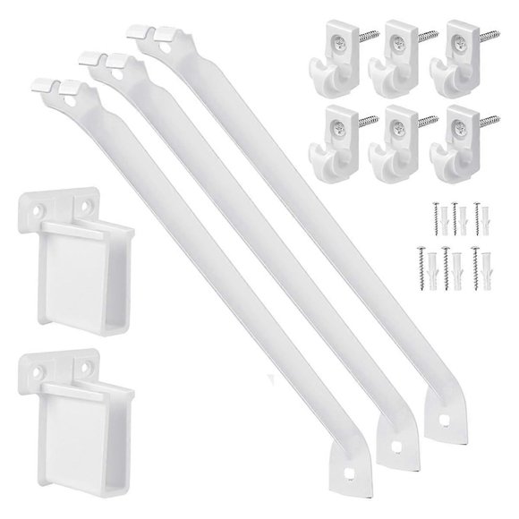 12 Inch Wire Shelf Brackets Set, Includes 6 Wire Shelf Clips and 2 End Brackets,Suitability for Ward