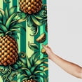 thumbnail image 3 of GOSMITH Triped Pineapple Slices Decorative Square Shower Curtain for Bathroom White, 3 of 6