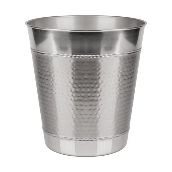 nu steel Hudson Decorative 304 Stainless Steel Small Trash Can Wastebasket, Garbage Container Bin for Bathrooms, Powder Rooms, Kitchens, Home Offices - matt/shiny