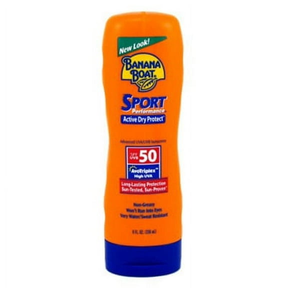 Banana Boat Sport Performance Sunscreen Lotion Broad Spectrum SPF 50, 8 Oz