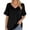 Black, variant on Graphic Tees for Women T-Shirts Women's V Neck Pocket Tee With Rolled Short Sleeve Loose Top Silver L