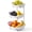 White Bowl Silver Rack, variant on NUBILY Fruit Bowl for Kitchen Counter - 3 Tier Fruit Rack, Fruit Basket for Fresh Fruit&Veggies, Tiered Fruit Platter Serving Trays for Party, White Bowl Golden Rack