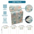 thumbnail image 6 of Teal Red Jellyfish Coastal Table Runner 60 Inches, Nautical Beach Coral Starfish Bed Runner Dresser Scarves Tabletop for Indoor Outdoor Parties/Ceremony/Banquet, 13" x 60", 6 of 8