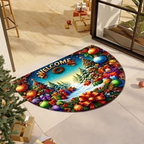 Tarmeek Christmas Welcome Doormat, Xmas Door Mats for Front Door, Christmas Decorations Outdoor Indoor Non Slip Doormat Entryway Floor Rug for Entrance Outside Xmas Home Decor