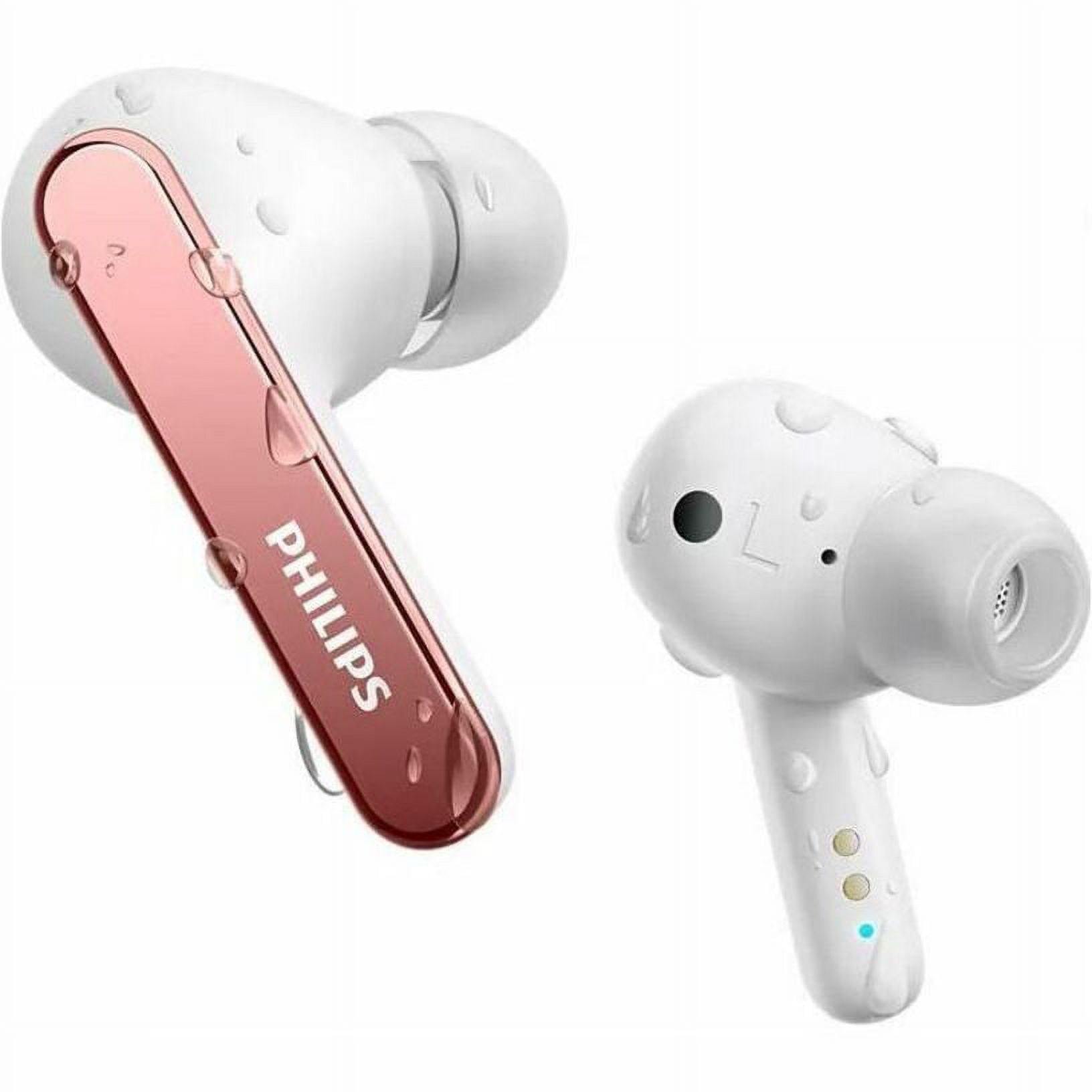 PHILIPS T5506 True Wireless Headphones with Noise Canceling Pro (ANC) and Up to 32hrs Playtime with Wireless Charging Case, White : PHILIPS T5506 True Wireless Headphones with Noise