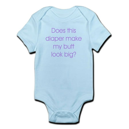 CafePress - Does This Diaper Make My Butt Look Big? Creeper - Baby Light