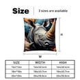 thumbnail image 5 of Rhinoceros Set of 2 - Chair Pillow Covers with Unique Patterns - Throw Pillow Inserts Included, Available in 16x16, 18x18, 20x20 Inches - Ideal for Home Decor,and Gifts, 5 of 6
