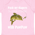 thumbnail image 4 of Inktastic Pack My Diapers I'm Going Fishing with Pawpaw (white) Boys or Girls Baby Bodysuit, 4 of 5
