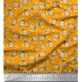 thumbnail image 1 of Soimoi polyester Crepe Fabric Leaves & Magnolia Floral Print Fabric by Yard 42 Inch Wide, 1 of 1