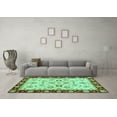 thumbnail image 3 of Ahgly Company Indoor Rectangle Oriental Turquoise Blue Traditional Area Rugs, 3' x 5', 3 of 4