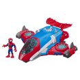 thumbnail image 3 of Marvel Super Hero Adventures Spider-Man Jetquarters Figure & Vehicle Set, 3 of 3