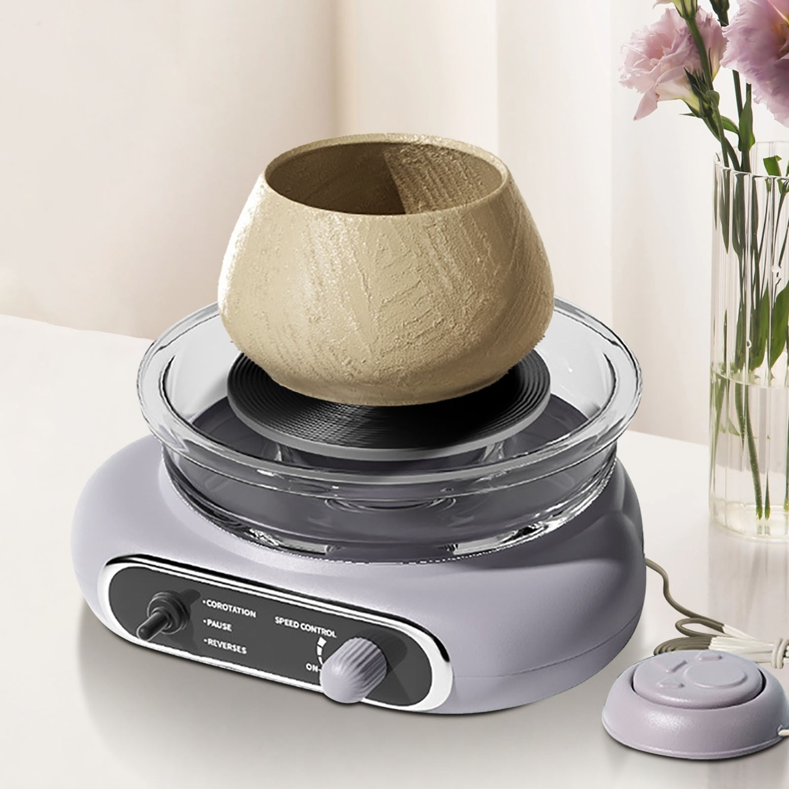 Pottery Wheel for Ceramic Art DIY Crafts Variable Speed Educational Tool Clay Modeling for Beginners and Experts