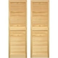 thumbnail image 6 of AWC Exterior Wood Window Shutters Louvered 15"wide x 55"high Unfinished Pine, One Pair, 6 of 6