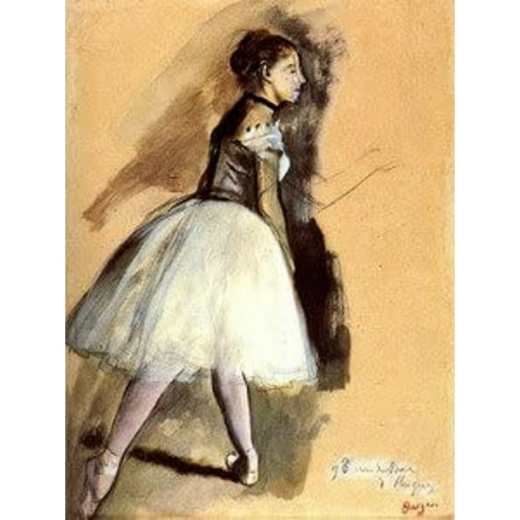 Dancer in a Ballet Position Degas - CANVAS OR PRINT WALL ART