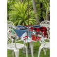 thumbnail image 2 of Outdoor Tablecloth with Umbrella Hole and Zipper, Red Plaid Snowman Christmas Round Table Cloth 60 Inch Waterproof Tablecloth, Gifts Xmas Tree Winter Snowflake Picnic Table Cover for Patio Camping, 2 of 7