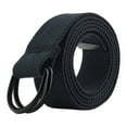 thumbnail image 5 of E-Living Store 38" Polyester Fabric Mens/Womens XS D-Ring Belt in Dark Gray, Gray, 5 of 7