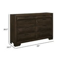 thumbnail image 5 of Benjara Amelie 59 Inch Dresser, 8 Drawers, Bronze Handles, Warm Espresso Brown Wood, 5 of 6