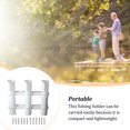 thumbnail image 1 of Fishing Rod Storage Holder Portable Bracket With Screws Labor-saving Vertical 3-link Boat Pole Rack Mount Professional Hands-free Tube Carrying Organizer White, 1 of 7