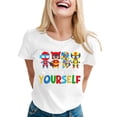 thumbnail image 2 of JAKANYQ T-Shirts pour Femmes Sensibilisation T-shirt Doux pour Femmes, 2 of 6