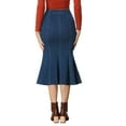 thumbnail image 3 of MODA NOVA Juniors Fishtail Skirt for Juniors Maxi Denim Distressed Skirt, 3 of 4