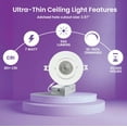 thumbnail image 2 of White 4-inch Integrated Panel with Gimbal 6000K (Cool White), 7w, 560lm, Dimmable, LED Recessed Light Kit in White with Junction Box - Energy STARcessed Light Kit in White with Junction Box, 2 of 4
