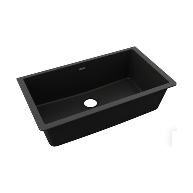 Tarja Sencilla Empotre Elkay ELGRU13322BK0 de Cuarzo Natural y Resinas