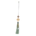 thumbnail image 5 of YSNOOWE Rear Mirror Decor 1Pack Green Tassel Pendant for Car Accessories with Wood, 5 of 8