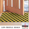 thumbnail image 3 of Yellow and Black Checkerboard Checkered Pattern Door Rugs,Washable Non Slip Door Mats Indoor,Decorative Door Mats,Entry Mat Indoor for Entrance,Bedroom,Kitchen,Bathroom,17"x30", 3 of 6