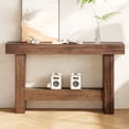 thumbnail image 3 of Tarnorci Wooden Console Table,  Behind the Couch, Farmhouse Entryway Table for Hallway, Living Room, Brown, 3 of 11