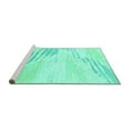 thumbnail image 2 of Ahgly Company Machine Washable Indoor Square Solid Turquoise Blue Modern Area Rugs, 8' Square, 2 of 4