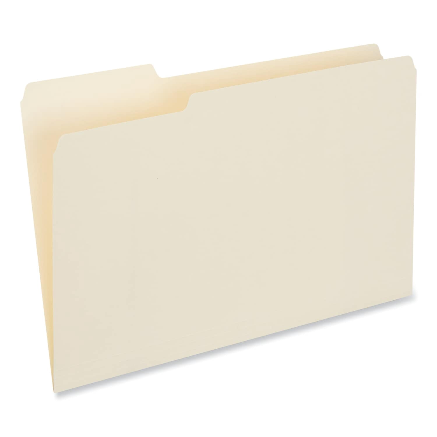 File Folders, 1/3 Cut First Positions, One-Ply Top Tab, Legal, Manila (100/Box)