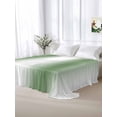 thumbnail image 5 of Sage Green White Ombre Twim Size Flat Sheet, Wrinkleproof & Fadeproof Cooling Flat Bed Sheet Only, Modern Abstract Art Farmhouse Gradient Breathable Soft Bedding Top Sheets 66 x 96 Inches, 5 of 8