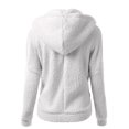 thumbnail image 4 of Yindaity Woman Coat Winter Discount Women Hooded Sweater Coat Winter Warm Wool Zipper Coat Cotton Coat Outwear Light Gray,M, 4 of 5
