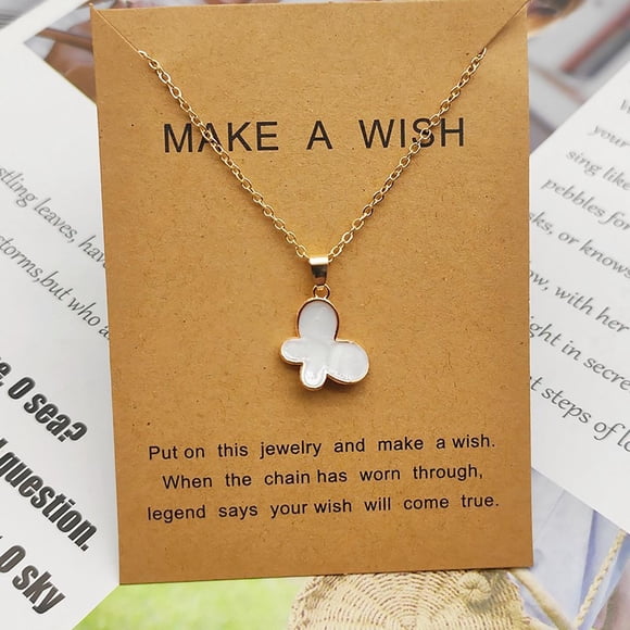 LSLJS Butterfly Lady Necklace Paper Card Butterfly Necklace Small Gift Pendant Necklace Jewelry, Gifts for Mom Wife Girlfriend on Anniversary Mothers Day Valentines Day Christmas Birthday Gifts