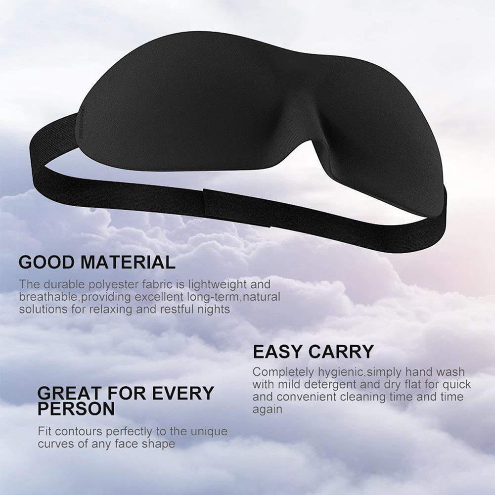 Unisex 3d Sleep Mask, Lightweight & Comfortable Soft Travel Eye Mask Sleeping Blindfold Z0Z8