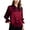 Red, variant on Deago Women's Satin Silk Blouses Puff Lantern Long Sleeve Shirts Button Down Collared Dressy Work Business Casual Tops Fall Clothes (Apricot, S)