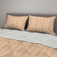thumbnail image 2 of Abstract Comforter & Sham Bedding Set, Broken Line Shaped Vertical Dots Pattern Abstract Geometrical Stripes, 3 pcs Duvet Set Microfiber Filling Quilt, 5 Sizes, Champagne and White, by Ambesonne, 2 of 4
