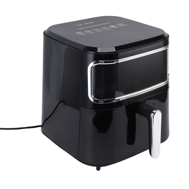 Multifunctional Multifunctional Oilless Fryer 10L Touch Screen Electric Deep Fryer with Visible Cooking Window for Kitchen Black