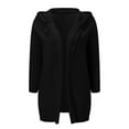 thumbnail image 5 of MSJUHEG Sweaters For Women Cardigan Sweaters For Women Solid Color Hooded Open Stitch Batwing Sleeve Sweater Cardigan Coat Womens Cardigan Sweaters Black M, 5 of 7
