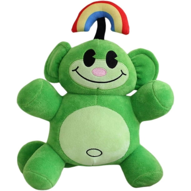 Rainbow Monkey Plush,12" KND Rainbow Monkey Plushies Peluches Stuffed Animal Doll Toys,Kids Birthday Party Favor Preferred Gift (Green)