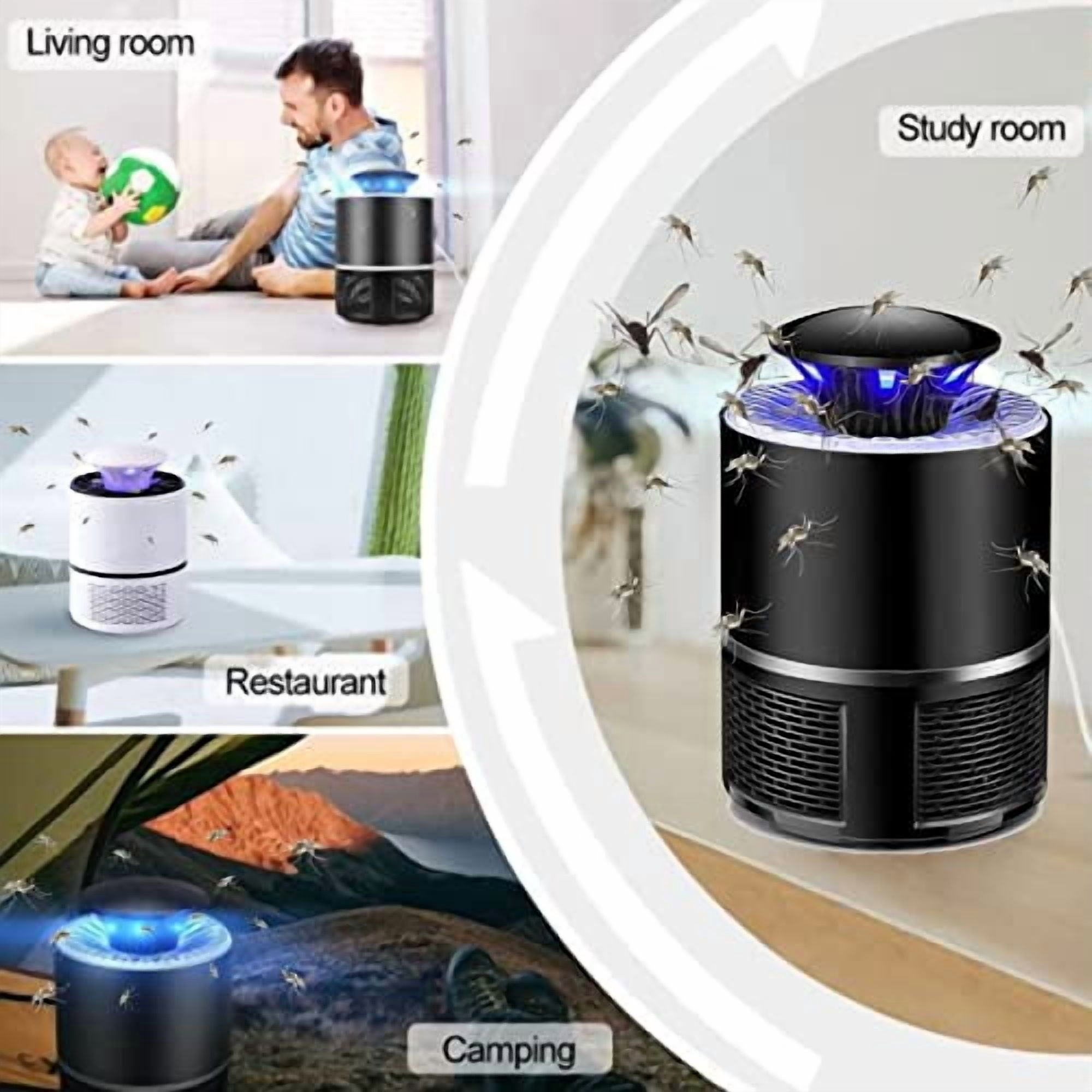 Fruit Fly Trap, Electric Mosquito & Fly Zappers/Killer - Insect Attractant Trap Powerful Little Gnats, Hangable Mosquito Lamp for Home, Indoor, Outdoor, Patio (Black)