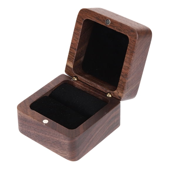 FELTECHELECTR 1Set Wooden Ring Box Elegant And Compact For Wedding Proposals And Anniversaries