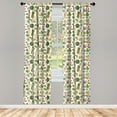 thumbnail image 3 of Ambesonne Tropical Curtains, Summer Drinks Fruits, Pair of 28"x63", Multicolor, 3 of 5