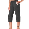 thumbnail image 1 of Guardurnaity Pantalones cortos de Yoga para mujer, pantalones de cintura alta con bolsillos, mallas con cordón, ropa deportiva de Color sólido, Prendas para la parte inferior del cuerpo Gris METRO, 1 of 6