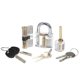thumbnail image 3 of 15pcs Lock Picking Set Kit Tool with Three Transparent Practice Training Padlock Lock for Locksmith Beginners and Professional, 3 of 5