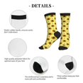 thumbnail image 6 of Crew Socks for Women Men, Cute bees sunflowers checkered  Moisture Running Athletic Football Striped Socks Cushion Tube Socks, 6 of 7