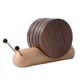 thumbnail image 1 of Estera de Mesa de Posavasos de Madera, Estera Aislante en Forma de Caracol, Herramienta de Posavasos de Madera, Bandeja de Té, Regalo, 1 of 5