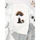 thumbnail image 2 of Women's Quirky Dog Print T-Shirt - Casual Round Neck Short Sleeve, Comfortable Polyester Blend Summer Top, Machine Washable, 2 of 6