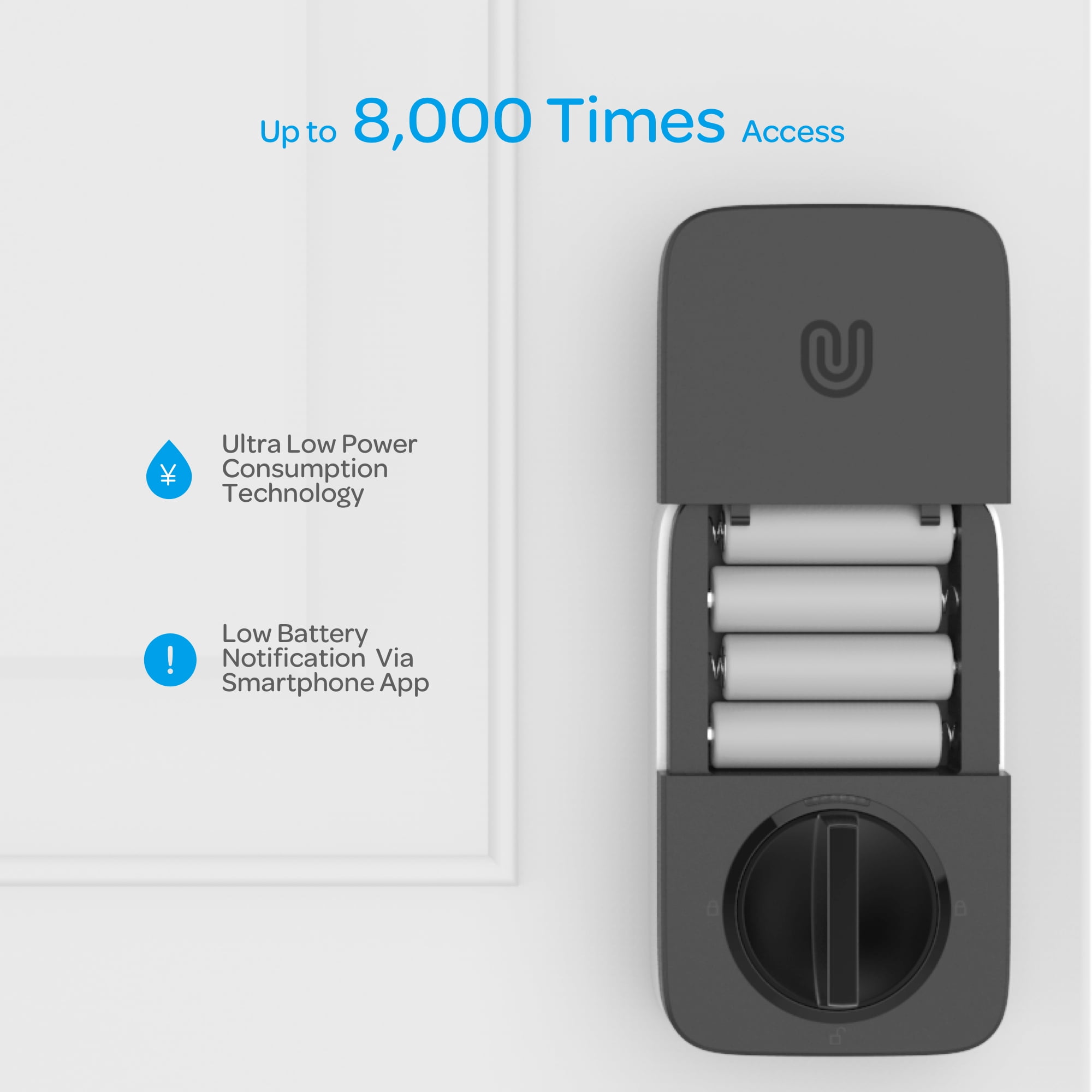 Ultraloq U-Bolt Smart Lock Satin Nickel 5-in-1 Keyless Entry Deadbolt with hardware